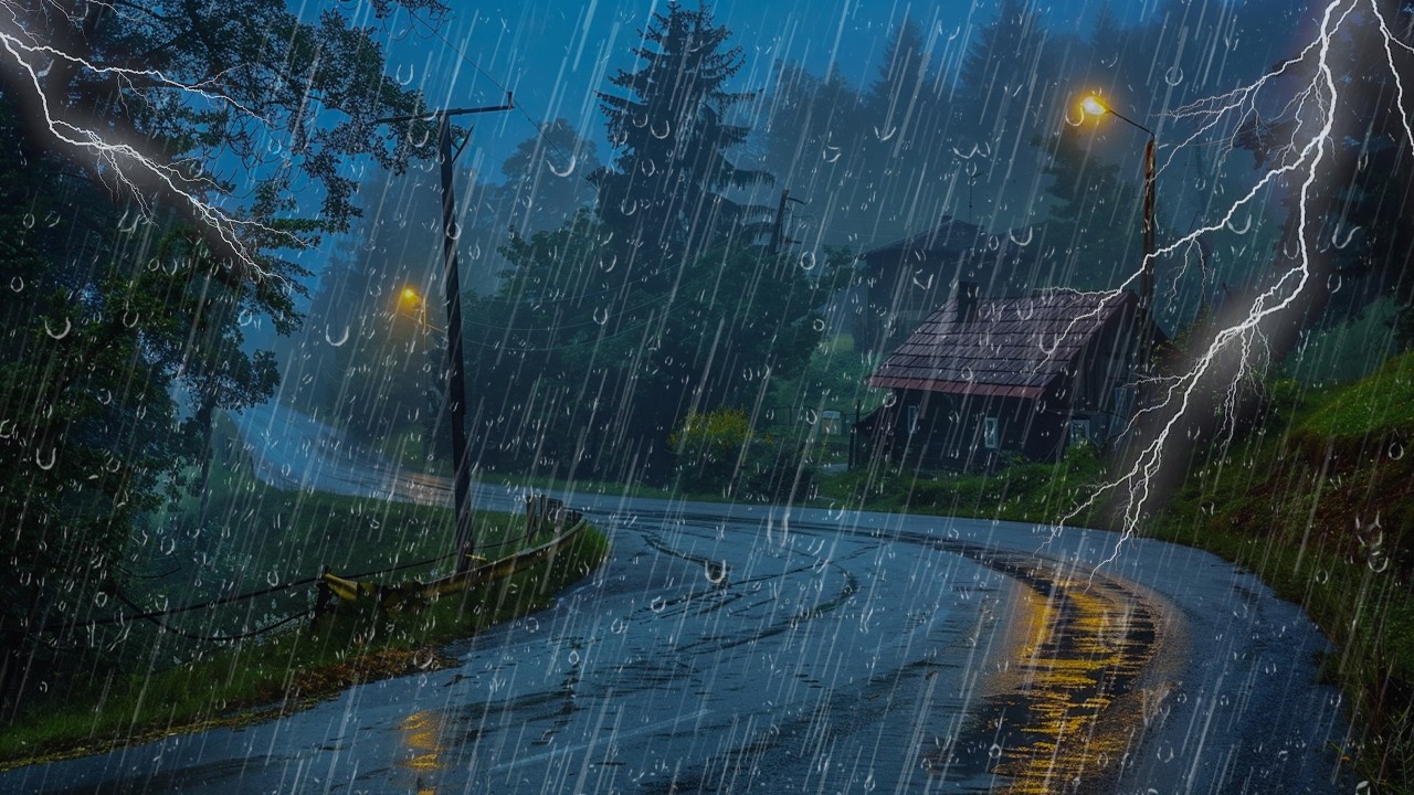 Sonido de Lluvia Relajante para Dormir - Lluvia y Truenos en Techo , Rain Sound for Sleeping #198