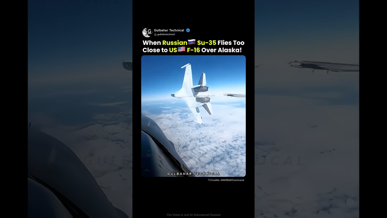 Russian Su-35 Cuts Off US F-16 Over Alaska!