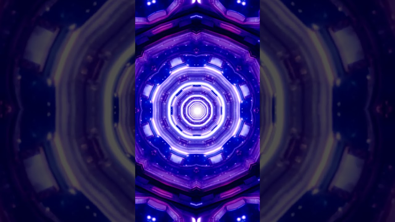 Abstract background video 4K VJ LOOP NEON BLUE Vi Tunnel sci-fi Visual ASMR Animation