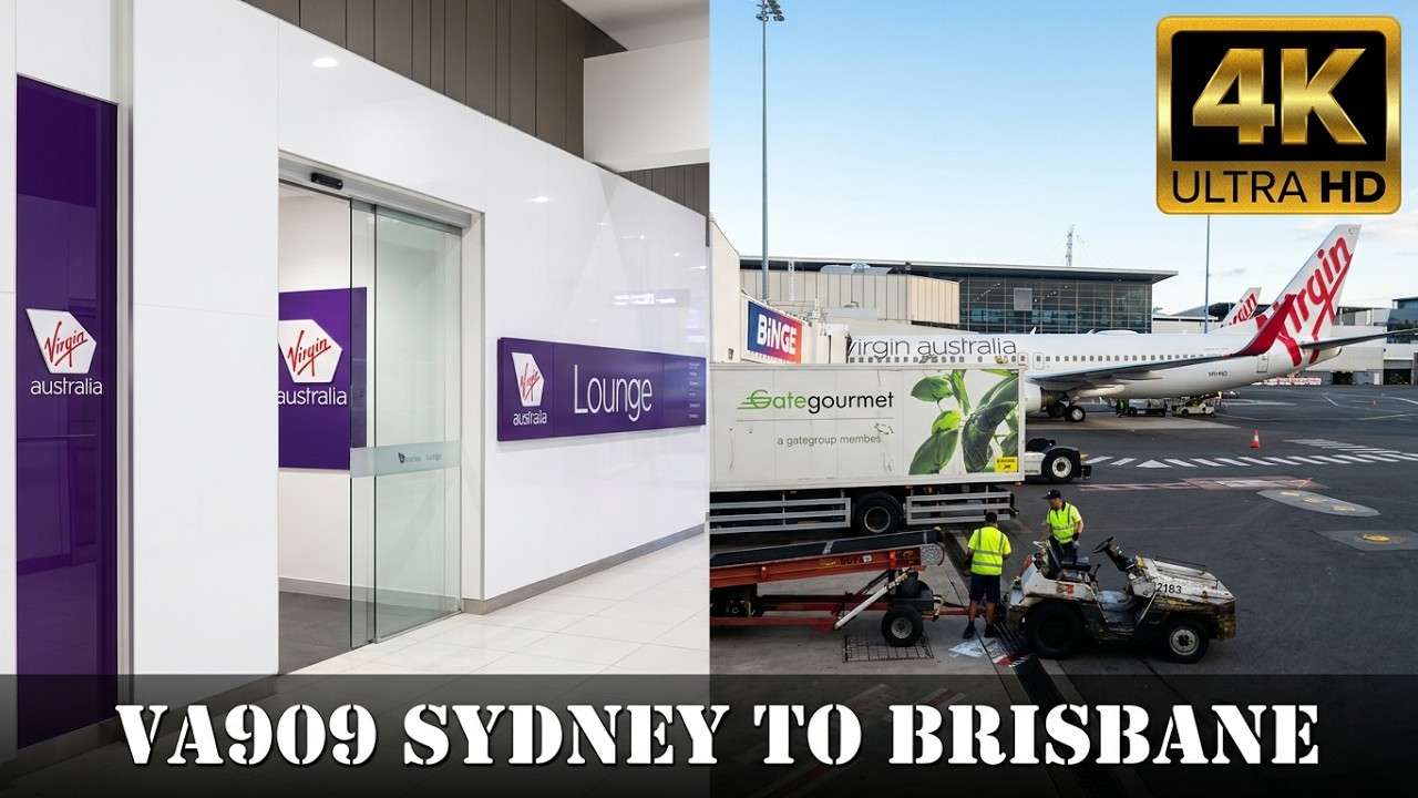 Virgin Australia VA909 Sydney ✈ Brisbane Experience  | 🇦🇺 🛬4k