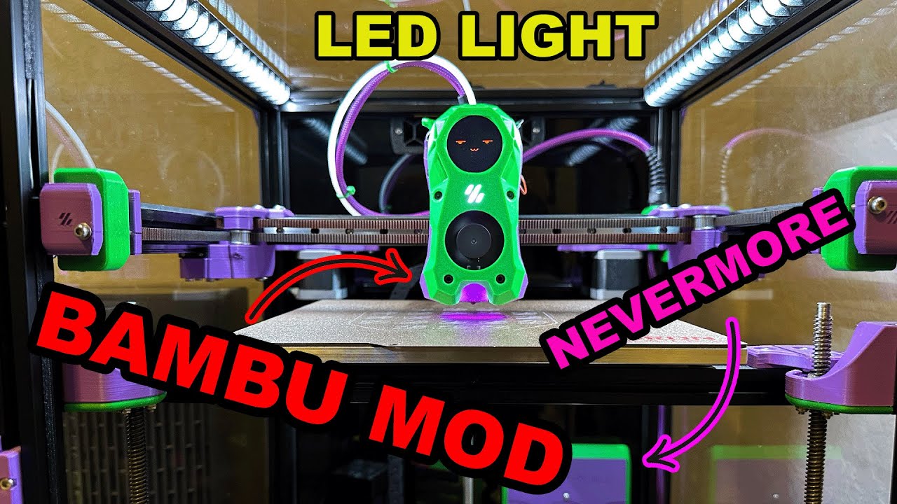 Voron Trident mods (Bambulabs Wiper, LED Lights, Nevermore, Purge Line)