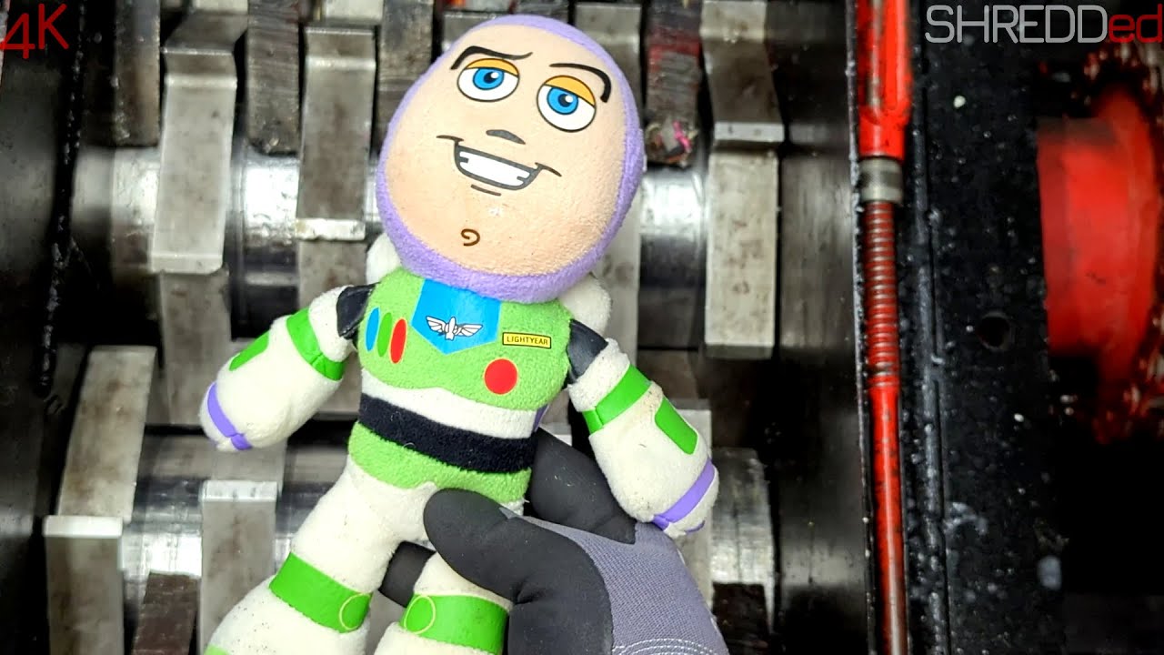 Buzz Lightyear to Infinity... And Beyond the Shredder! Toy Story Hero Getting Destroyed.