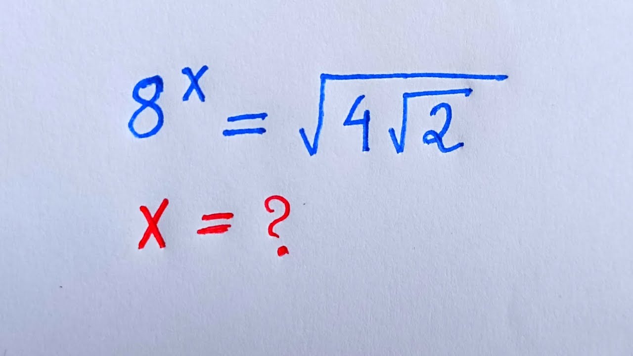 Can You Solve This? 8ˣ = √(4√2) 🤔