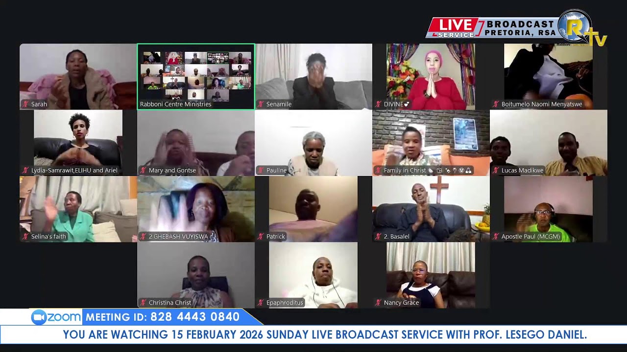 15 FEBRUARY 2026 SUNDAY LIVE BROADCAST SERVICE WITH PROF. LESEGO DANIEL PART 2