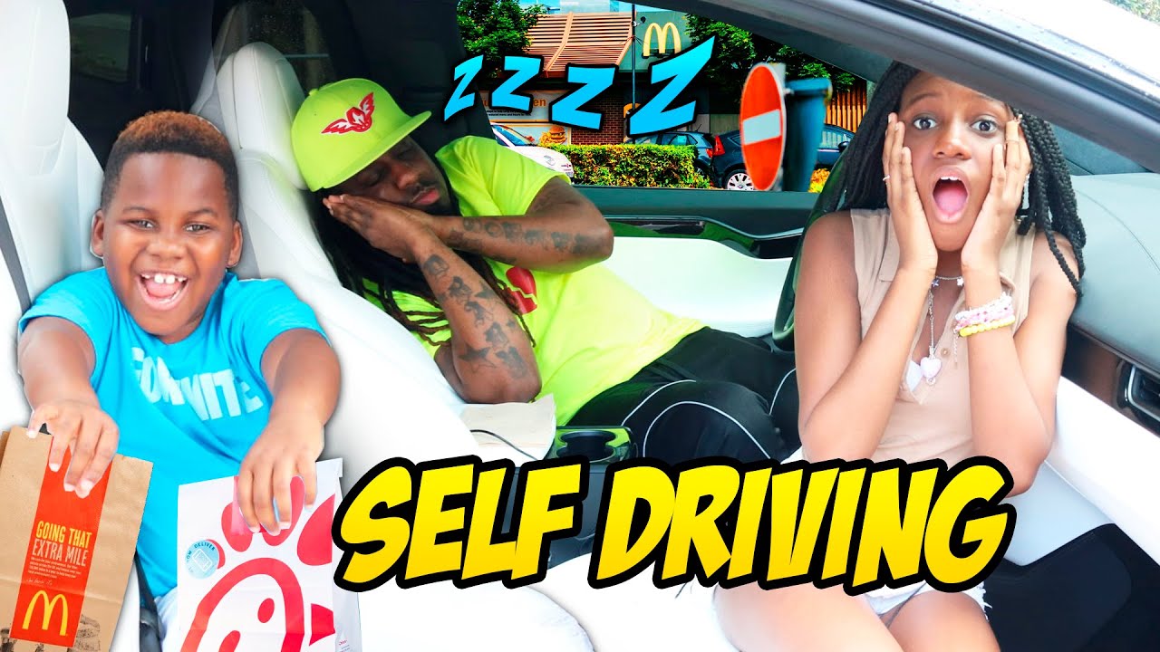 Letting My Tesla DECIDE What I EAT For 24 Hours! (SELF-DRIVE)