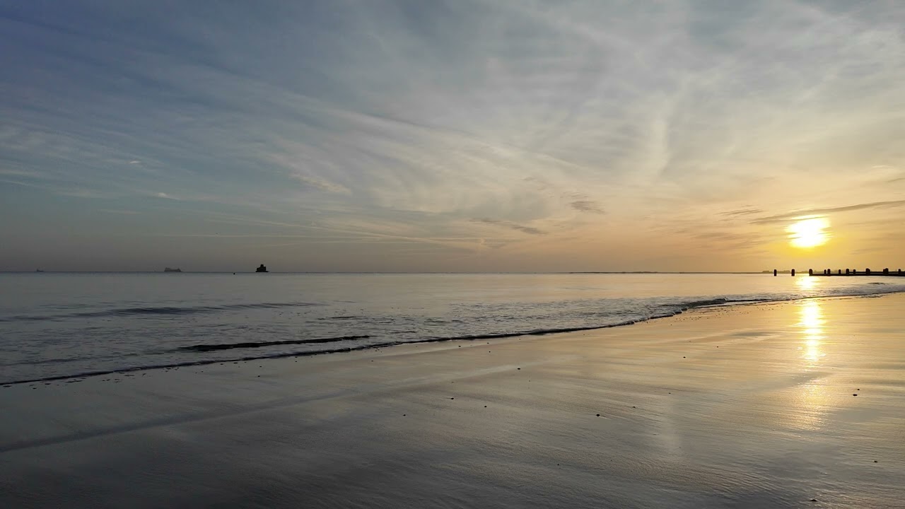 Cinematic Sunrise by the Ocean 🌊 Real Beach Wave Sounds for Sleep, Focus & Meditation