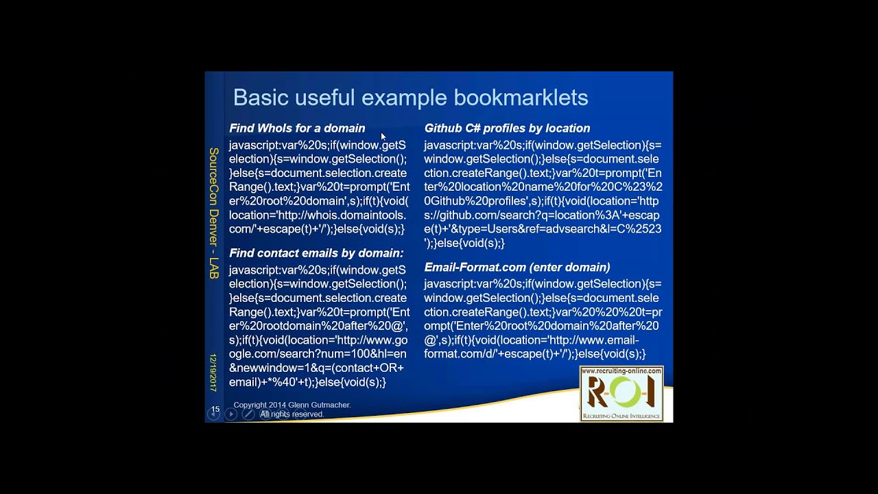Bookmarklets: The Savvy Sourcer’s Most Customizable FREE Tool