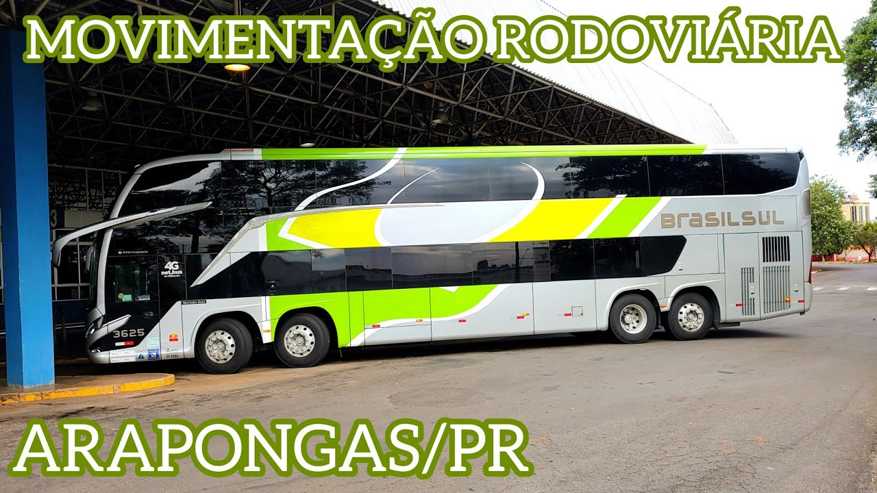RODOVIÁRIA DE ARAPONGAS/PR | GUICHÊS, EMPRESAS E MOVIMENTAÇÃO DE ÔNIBUS DAS 15:45 ÀS 16:40