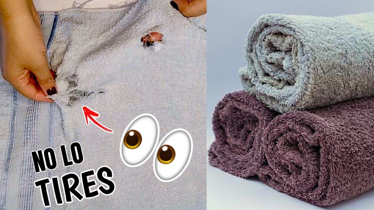 ¡NO TIRES TUS TOALLAS VIEJAS! 3 IDEAS BRILLANTES DE DARLES UN BUEN USO