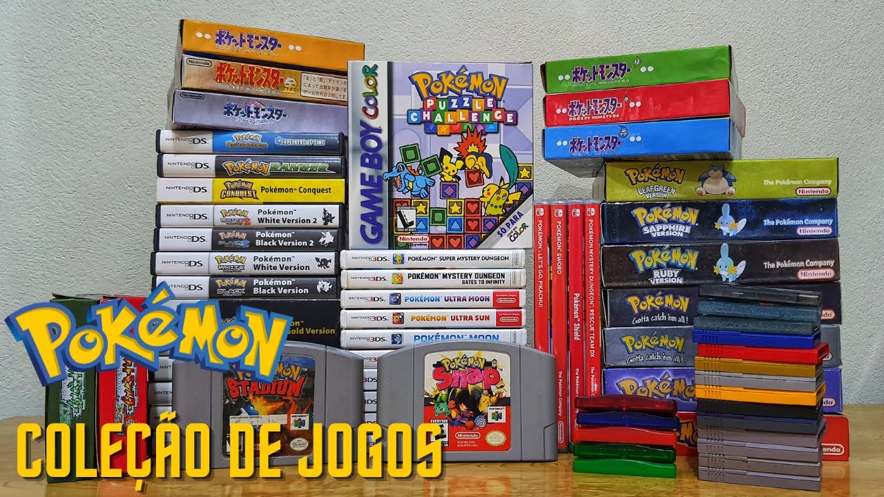 Coleção Jogos Originais Pokémon - Game Boy, Nintendo 64, Nintendo DS, 3DS e Nintendo Switch