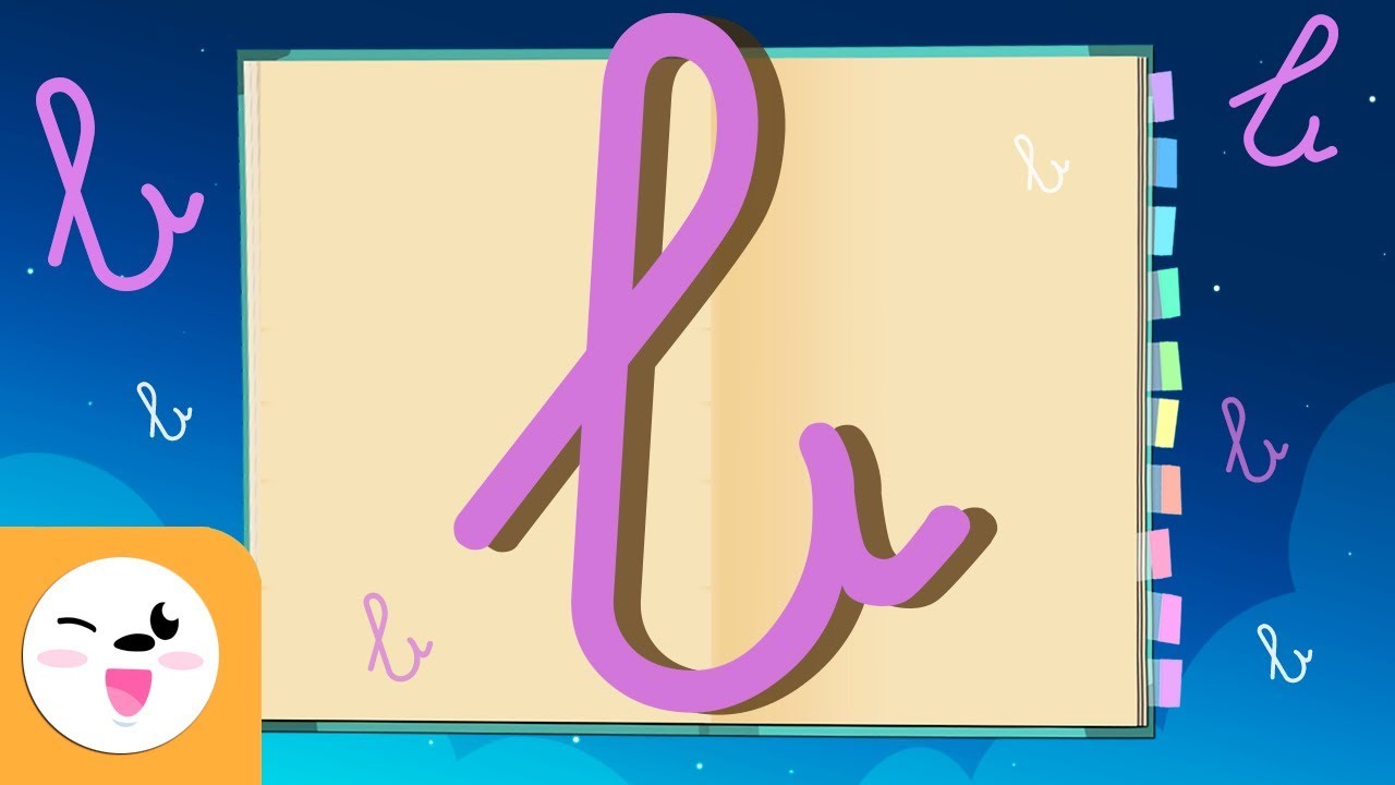 Letra B con caligraf&iacute;a enlazada - El abecedario para ni&ntilde;os