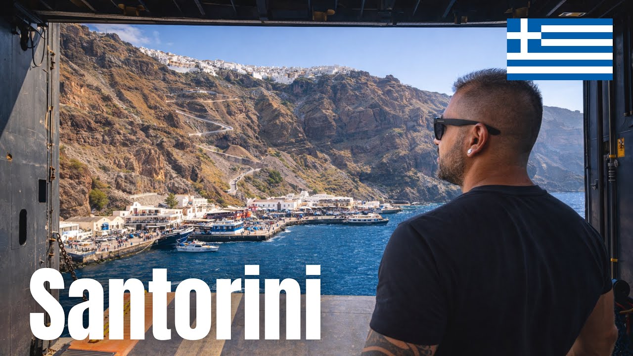 Exactly my thoughts at First | Crete to Santorini Ferry | Island Hopping Greece