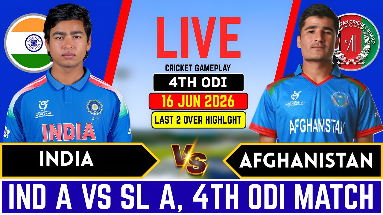 India A vs Afghanistan A 4th ODI Match l IND vs AFG Live Score and commentary, Last  Over Highlights