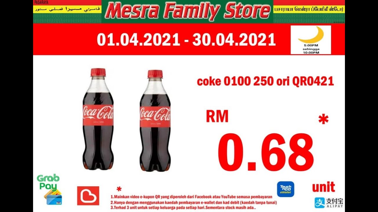 Coca-Cola 250ml Original RM0.68