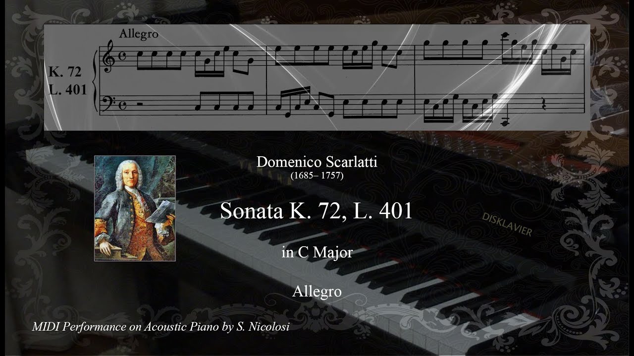 D. Scarlatti: Sonata in C Major K 72, L 401, Allegro (Piano)