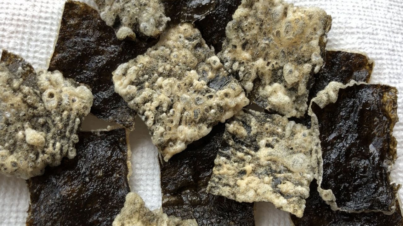 Crispy Seaweed Laver Crackers (糯米紫菜片)