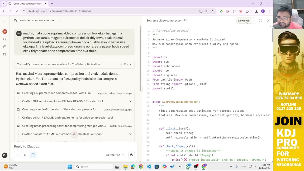 How to make a Video Compressor in 5 Minutes using Python with AI