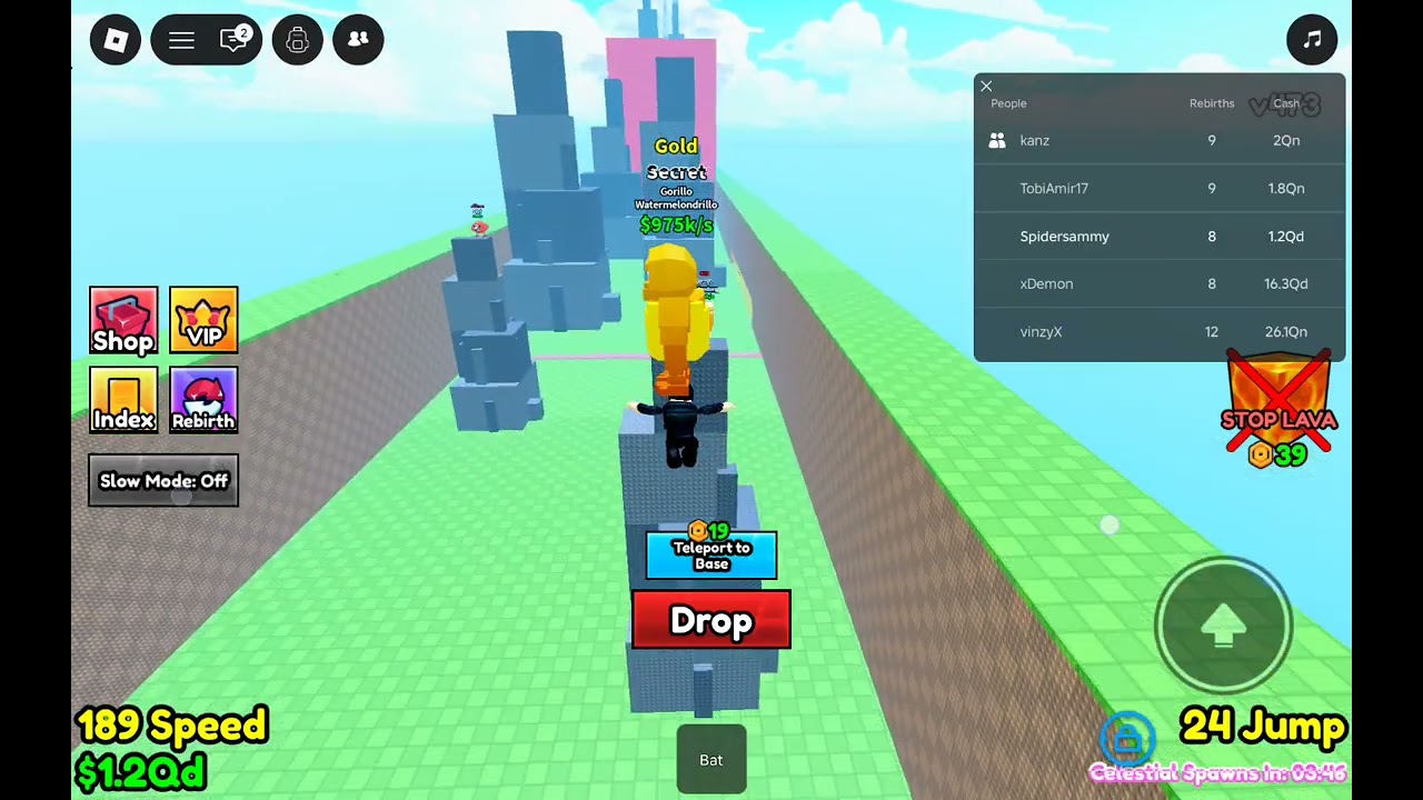 ROBLOX SURVIVE LAVA FOR BRAINROTS