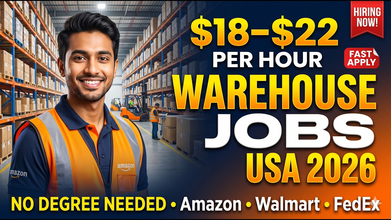 Warehouse Jobs USA 2026 &ndash; Earn $18 to $22 per hour
