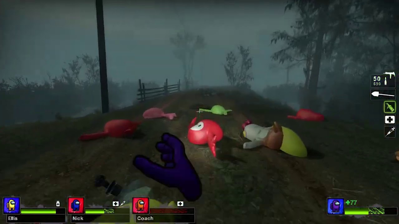 Left 4 Dead 2 (Among Us vs Fall Guys Mod) Singleplayer part 4 and 5 [w/SUBTITLE]