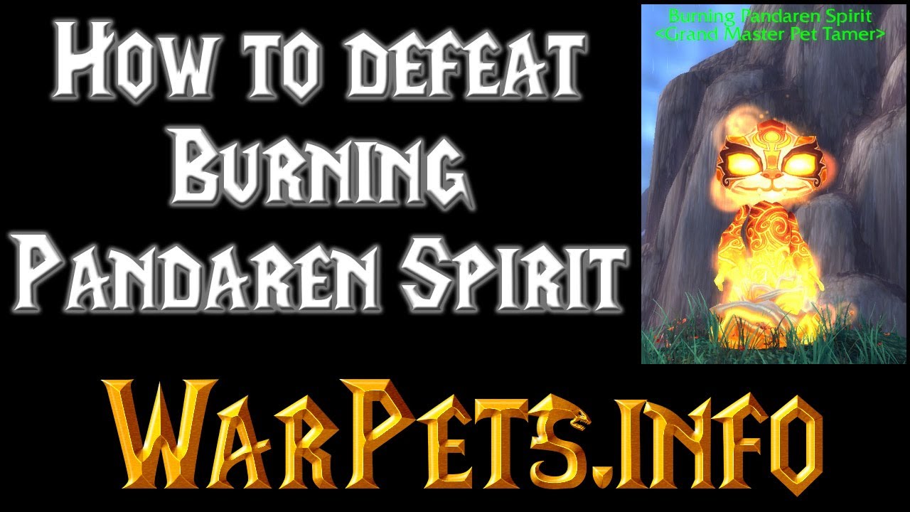 How to Defeat Burning Pandaren Spirit - World of Warcraft Battle Pets Strategy