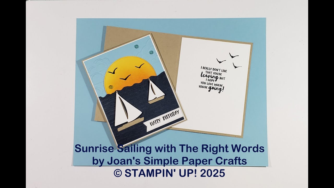 Stampin’ Up! Sunrise Sailing with The Right Words