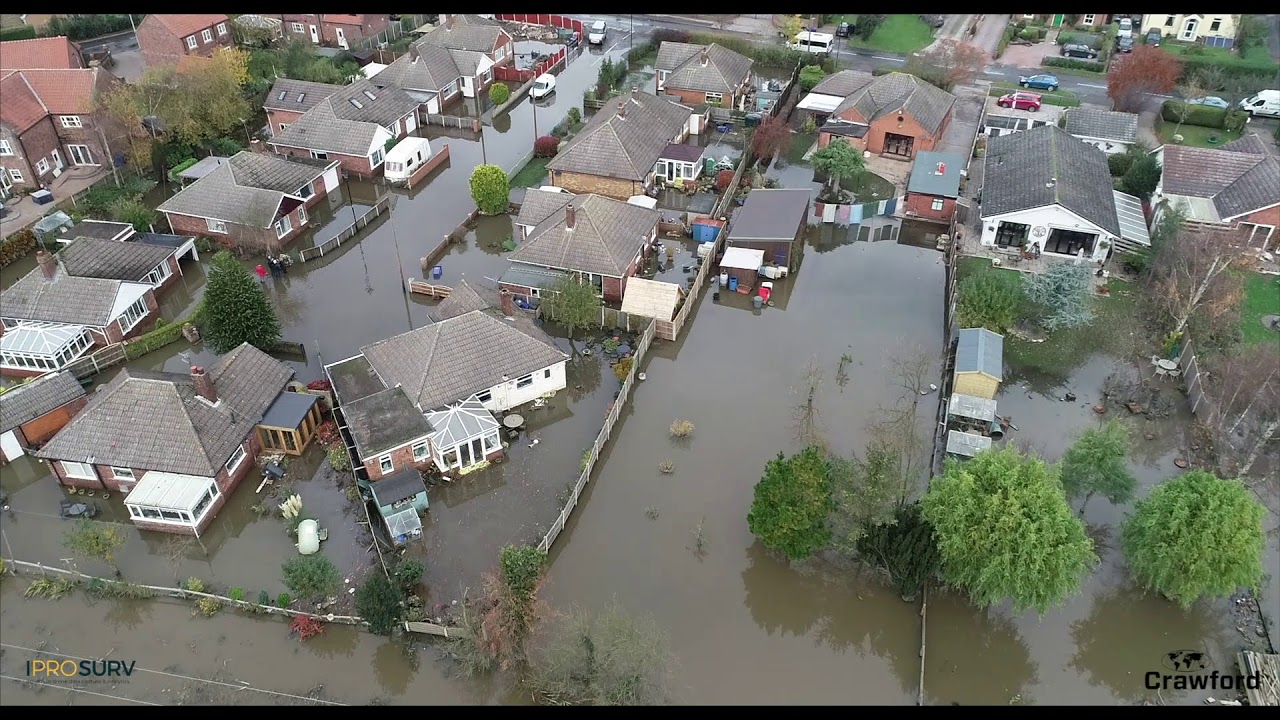 Drone footage of the devastation in Stainforth and Fishlake