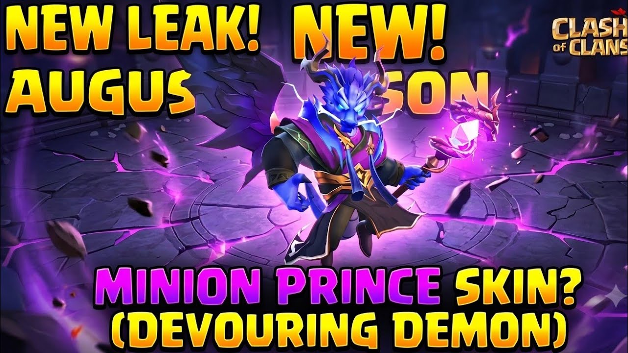 Upcoming August Season Skin: Minion Prince (Light-Devouring Demon) Showcase | CoC #clashofclans 