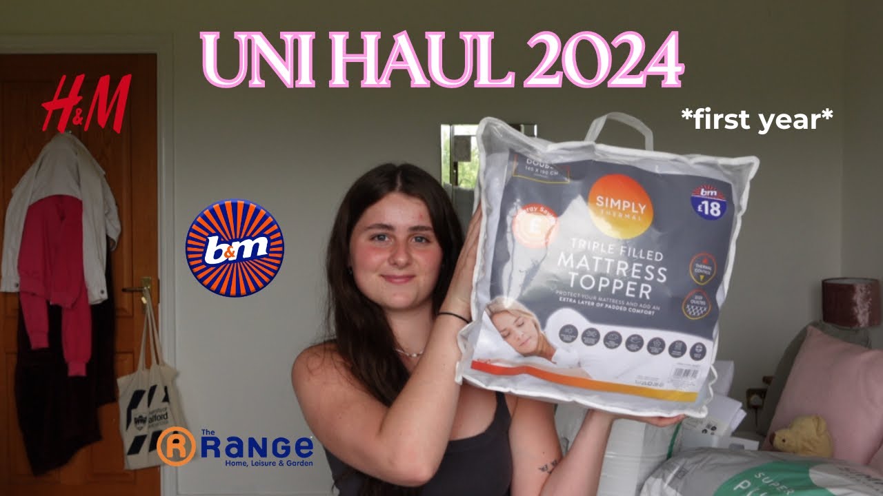 uni shopping haul-kitchenware&bedroom essentials- freshers 2024 🤍