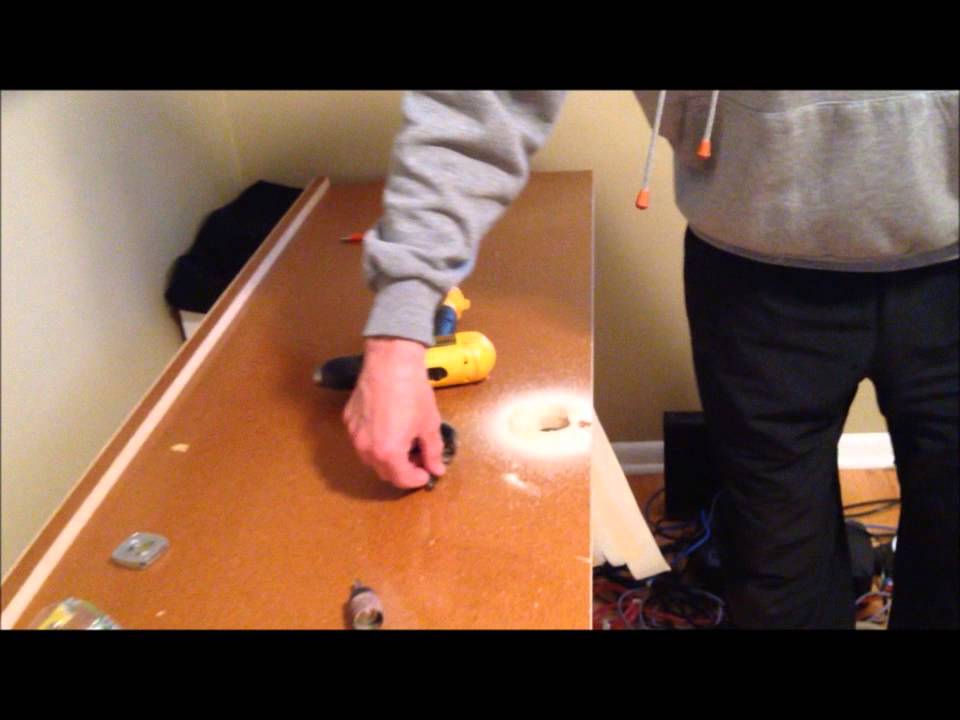 Using a Hole Saw to Cut Laminated Countertop