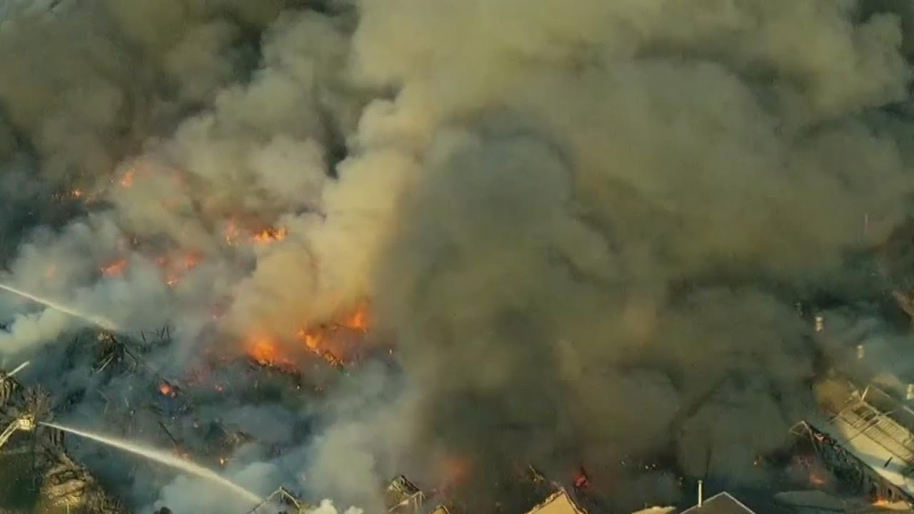 Firefighters battling furniture manufacturing facility fire in Chicago Heights