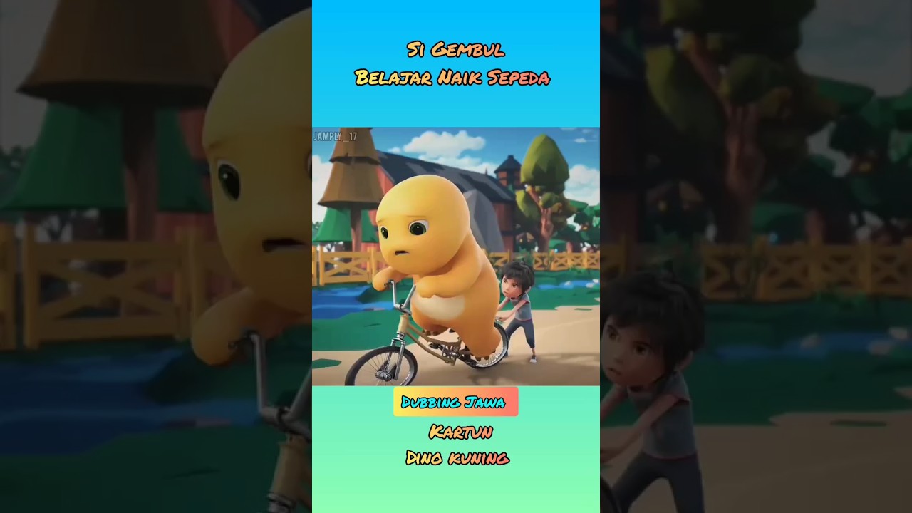 Si Gembul Belajar Naik Sepeda | Dubbing Jawa kartun Dino kuning