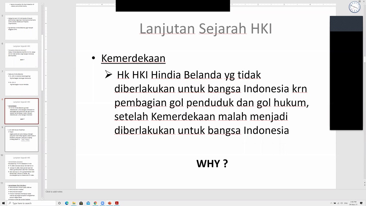 Kuliah HKI ke-2 (4 Maret 2021) - Sejarah, Dasar Hukum, Pengantar Paten