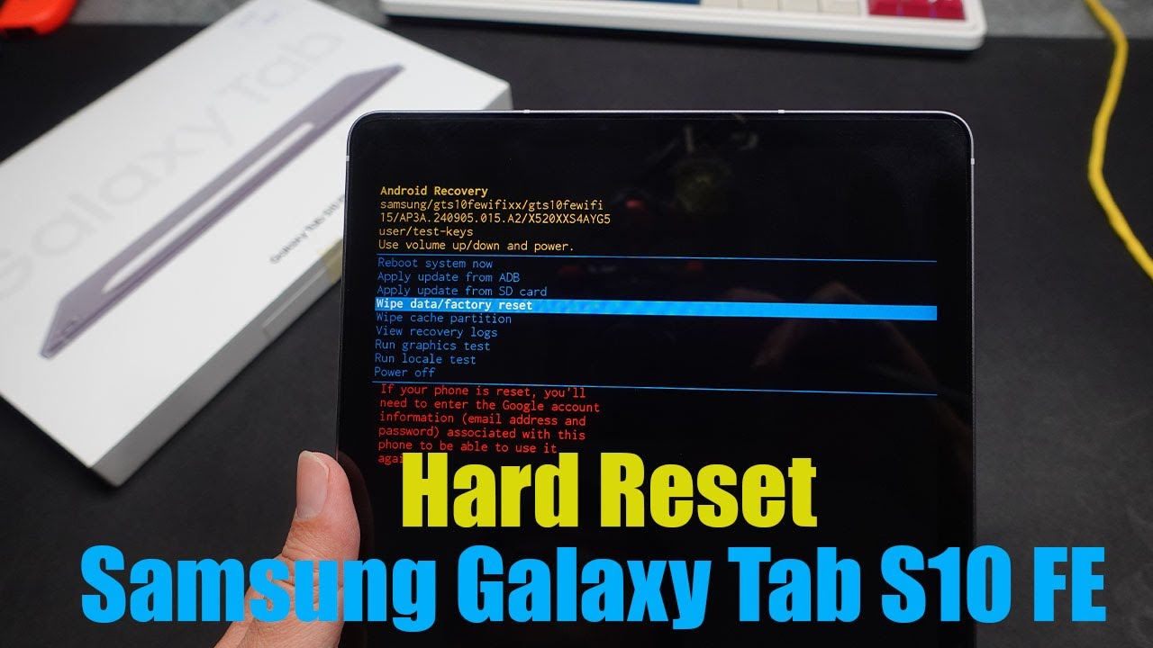 How To Hard Reset Samsung Galaxy Tab S10 FE