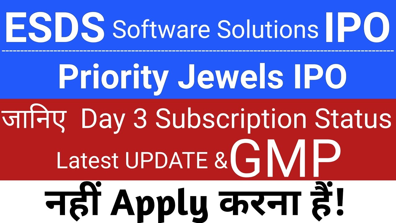 ESDS Software IPO GMP | Priority Jewels IPO GMP | Upcoming IPO in September 2026 | Stock Market Tak