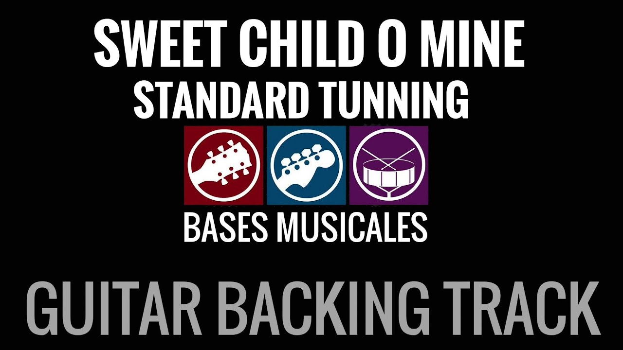 Backing Track Sweet Child O Mine con voz y afinación standard acompañamiento