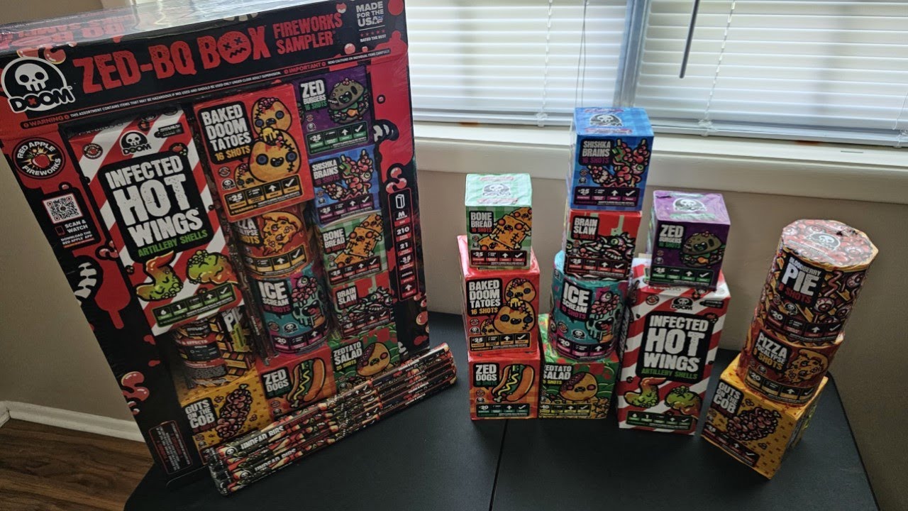 Red Apple Fireworks - Zed-BQ Fireworks Sampler (Assortment) Unboxing