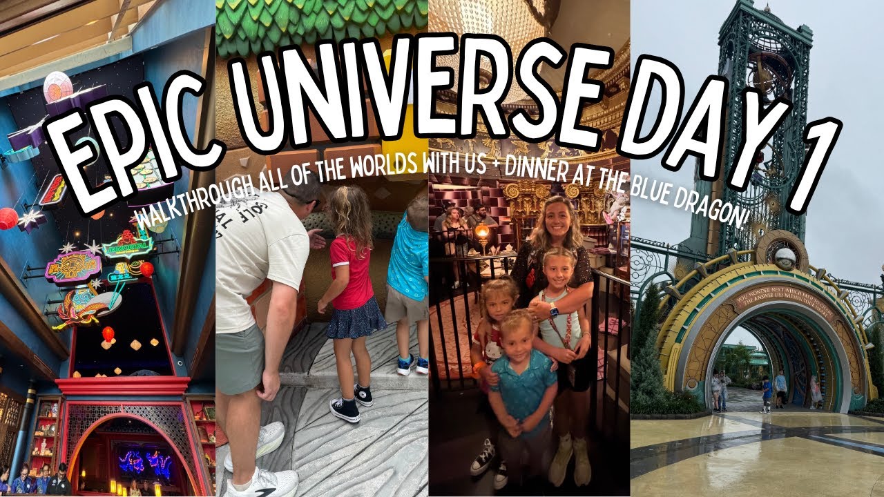 Epic Universe Day 1 Vlog | Exploring All the Worlds + Dinner at Blue Dragon Pan Asian