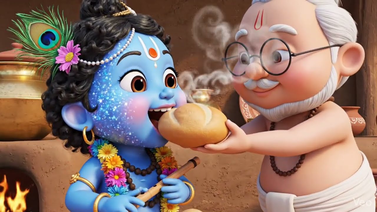 Natkhat Krishna 🦚 V/S Meethe Pua 🍯 Funny Story | Popular Balgeet & Hindi Rhymes