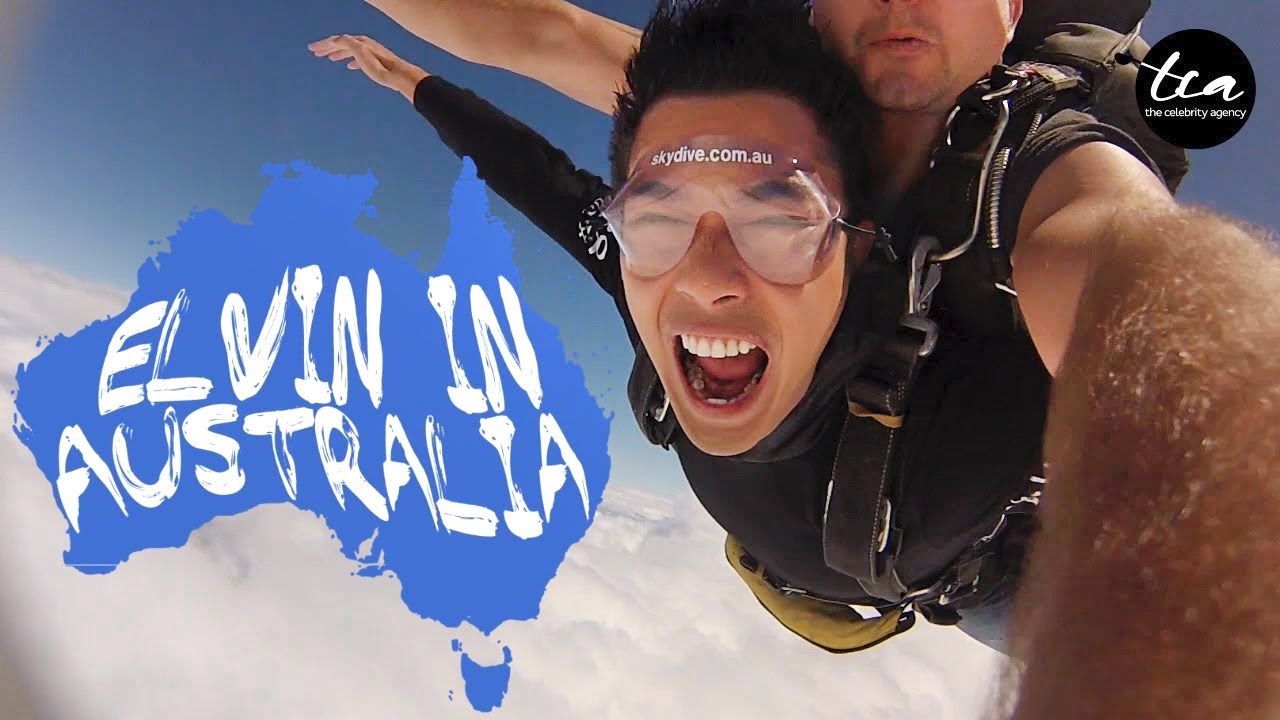 Sky dive for the first time with Elvin Ng!
