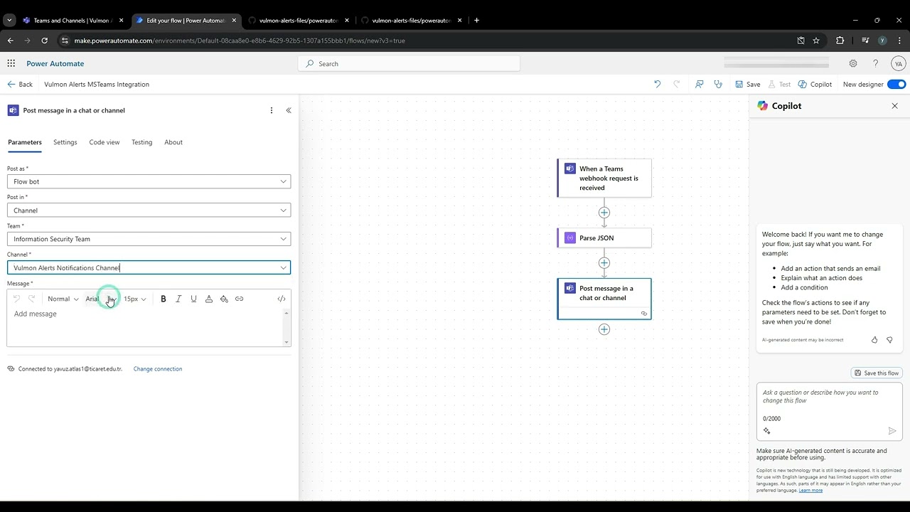 How to Integrate Vulmon Alerts with Microsoft Teams Using Power Automate