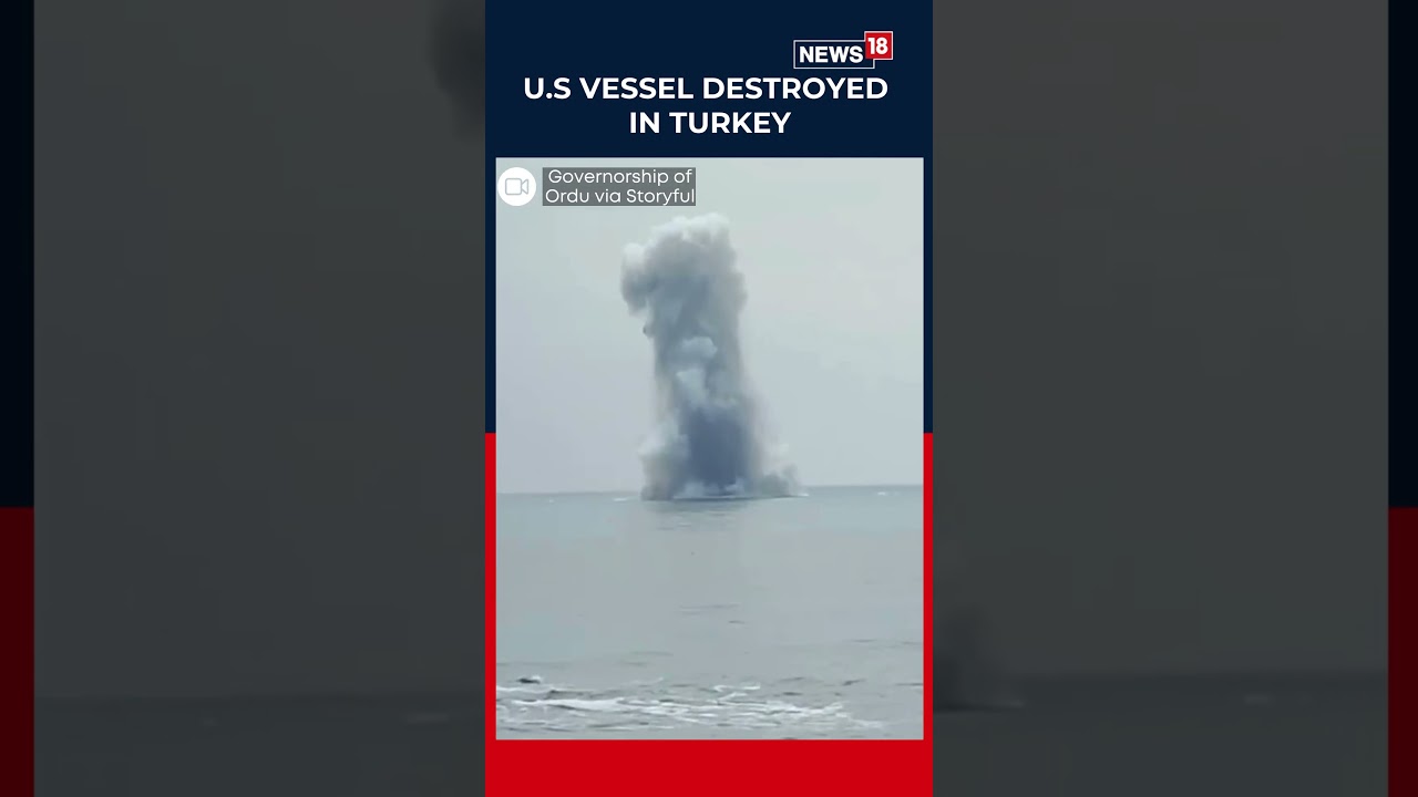 US Military Vessel Carrying Munitions Destroyed After Washing Ashore in Turkey | Ordu Footage