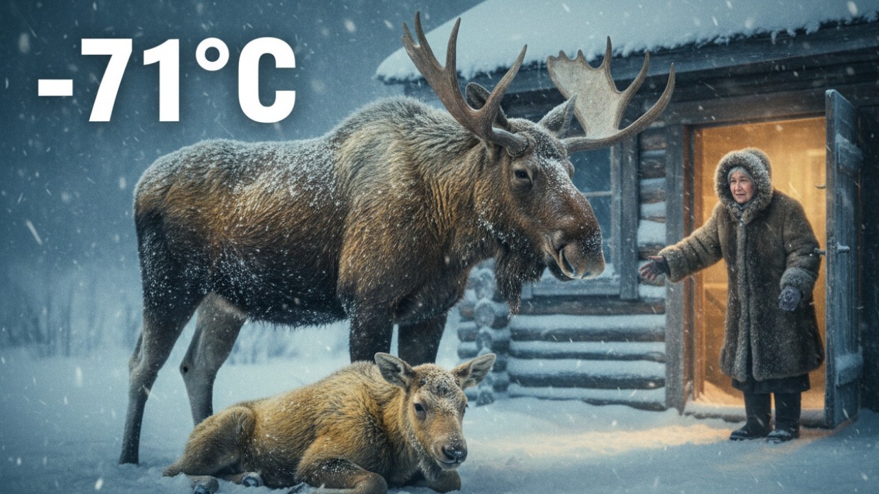 🫎 Sick Moose & Calf Collapsed at Her Door  What This 80 Year Old Woman Did Next