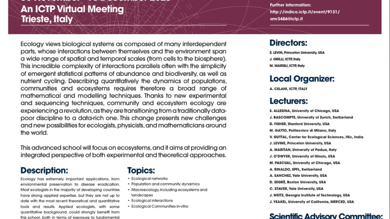 Winter School on Quantitative Systems Biology: Quantitative Approaches in Ecosystem Ecology-14of15