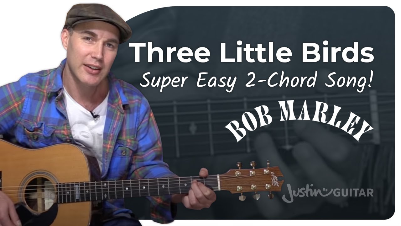 First Guitar Song? 3 Little Birds Super Easy Chords | Bob Marley