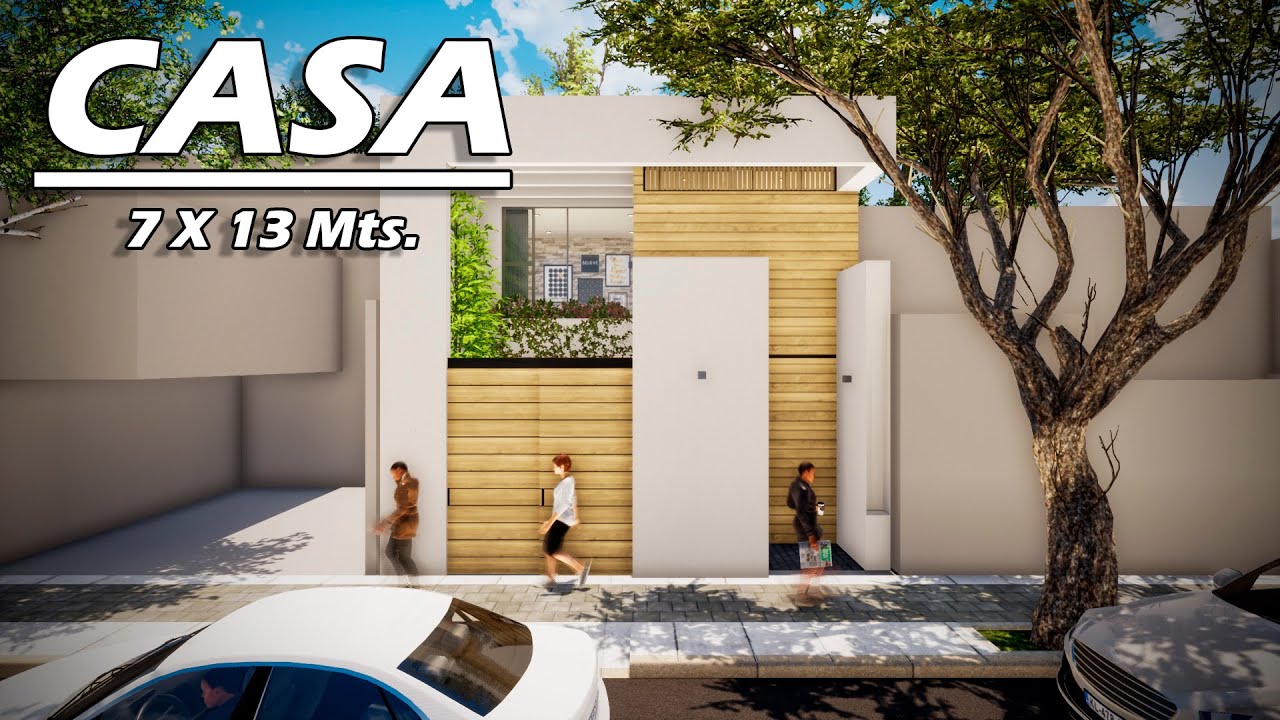 Casa de 7x13 metros | Dos recamaras