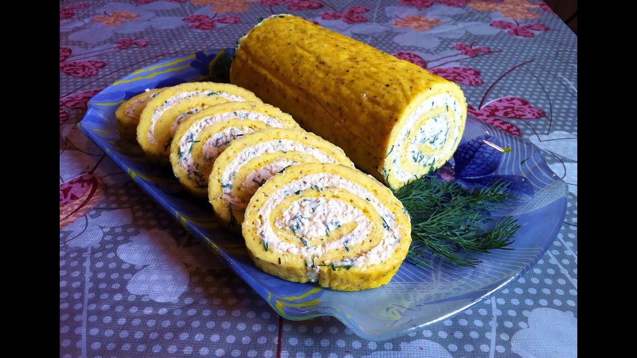 Рулет из Омлета с Плавленными Сырками / Roll The Omelet / Простой Рецепт (Очень Вкусно и Быстро)