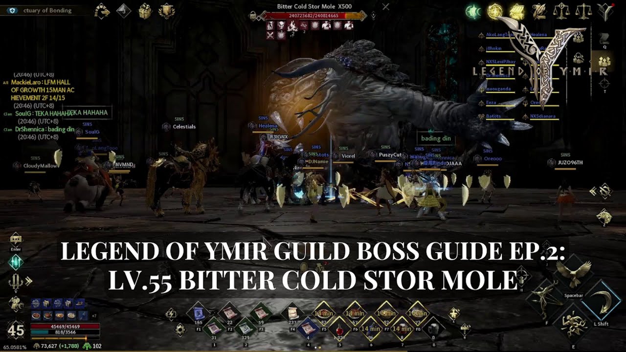 Legend of Ymir Guild Boss Guide Ep.2: Lv.55 Bitter Cold Stor Mole