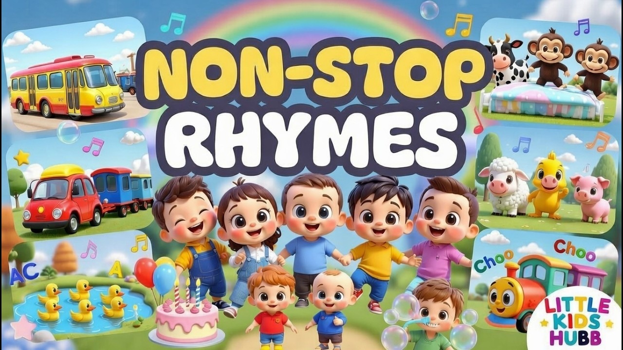 Nursery Rhymes for Kids | Vehicles Song,Johny Johny, Happy Birthday | Little Kids Hubb#nurseryrhymes
