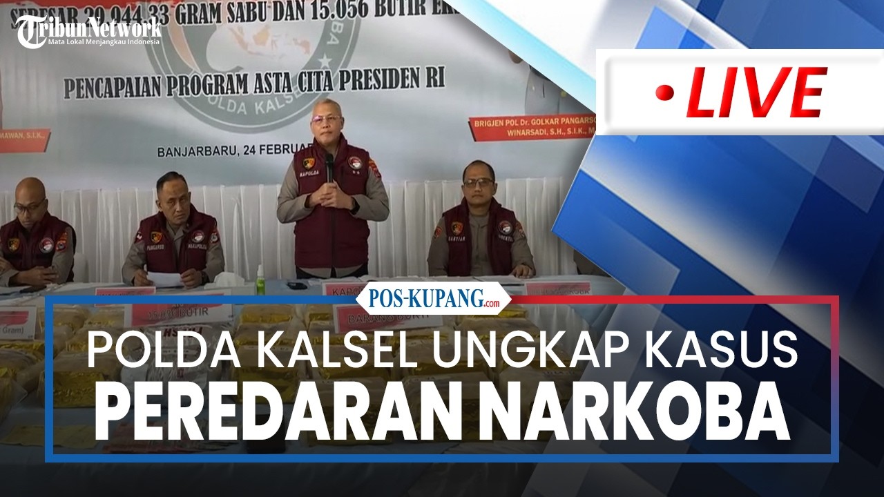 🔴Polda Kalsel Ungkap Kasus Peredaran Narkoba, Sita Hampir 30 Kg Sabu